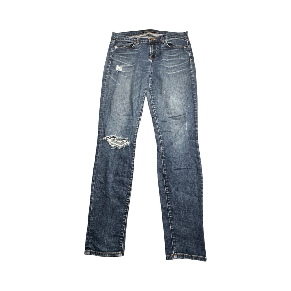 J Brand Jeans Womens 29 Blue Salem Skinny Leg‎ Distressed Low Rise 811C032